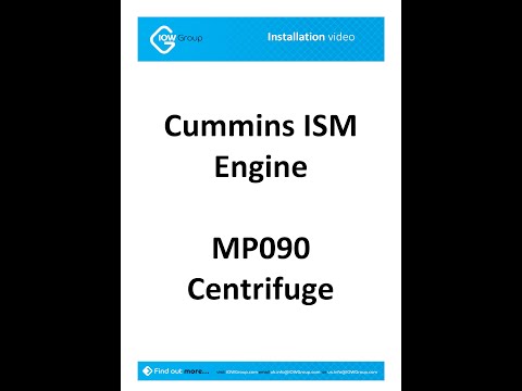 Cummins ISM Engine, IOW MP090 Bypass Centrifuge Filter