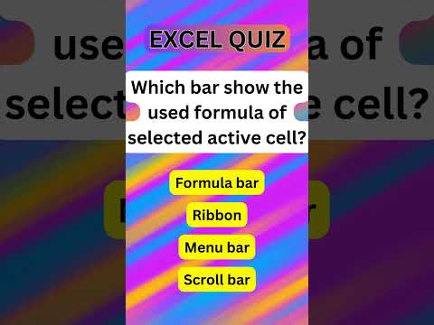 📊 Excel Quiz Extravaganza! 🤔 Test Your Skills with Fun Challenges! #shorts #shortvideo #shortsvideo