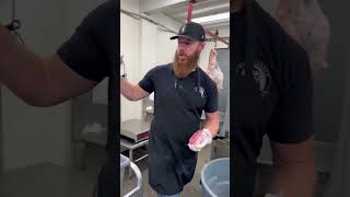 Our process of making GROUND BEEF 🥩👆 #shorts #youtubeshorts #beef #butcher
