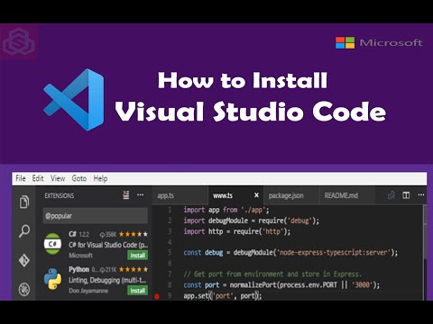 How to download and install Visual Studio Code on Windows OS...