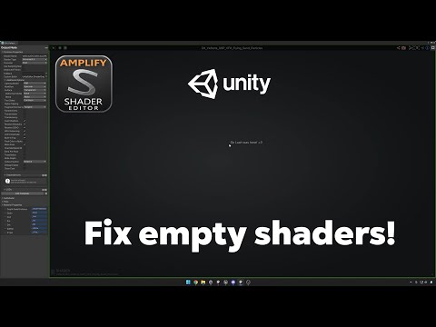 Fix Invisible Shaders Broken Bug Error in Amplify Shader Editor for Unity