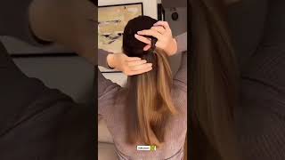 Easy ponytail #thatgirl #girlhacks #hairstyle #aesthetic #hairtok #hairtok #girlyhairstyles