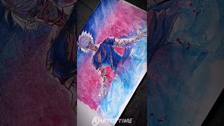 Drawing Gojo Satoru 😱#watercolor #animeart #jjk #art #animedrawing #gojo