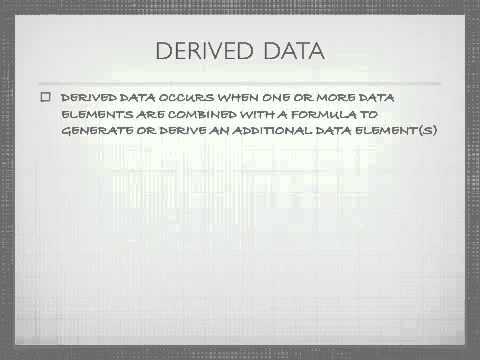 11.5 Derived Data External Outputs (Chapter 6)