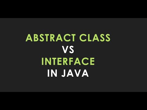 Abstract Class vs Interface in Java