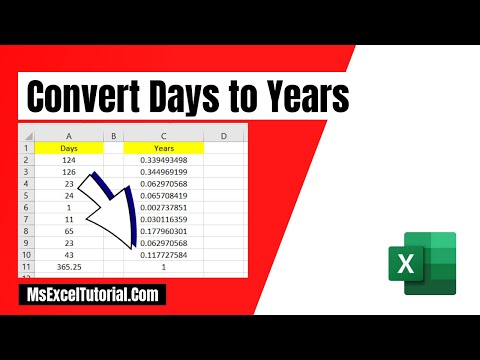 How to Convert Days into Years In Excel