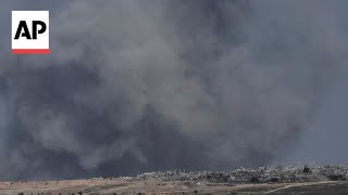Smoke seen in the Gaza Strip as Israel military operations continue