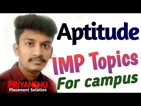Important Aptitude topics for campus 2023 | Aptitude Preparation | How to prepare for Aptitude