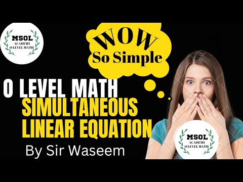 Simulataneous Equations Solution | GCE O-Level Math | Easiest Method #olevelmath #olevel #solution
