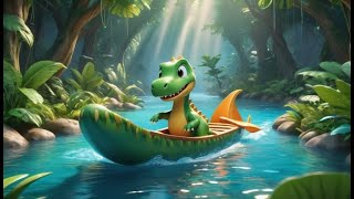 Row Row Your Dinosaur | Adventure Song for Kids | Nursery Rhymes and Learning Songs