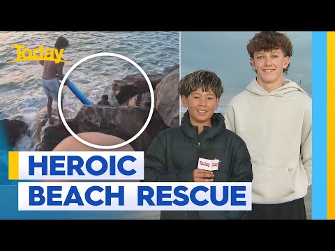 Teenagers save young boy and his grandma in ocean rescue | Today Show Australia