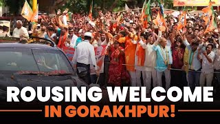 Festive mood at PM Modi's roadshow in Gorakhpur