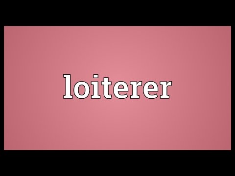 Loiterer Meaning