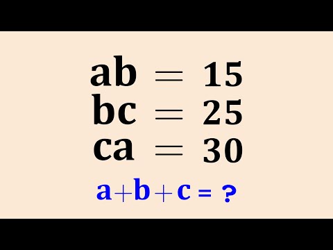 Nice Math Olympiad Question | Solve for a+b+c=?