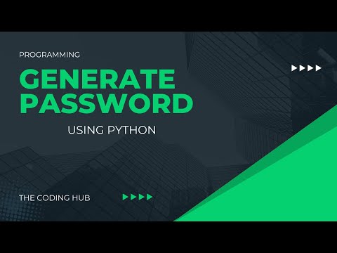 HOW TO GENERATE A RANDOM PASSWORD USING PYTHON.