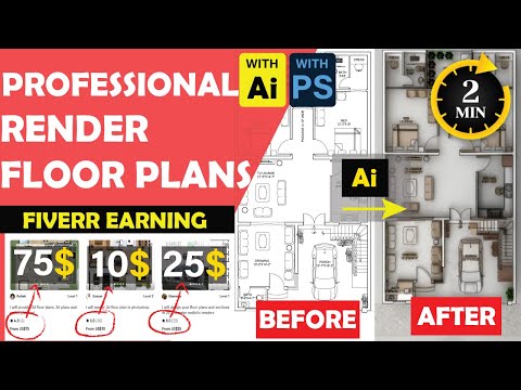 How to Render Architectural Floor plan by using Ai / Ai Generated Floor plan free #architexture