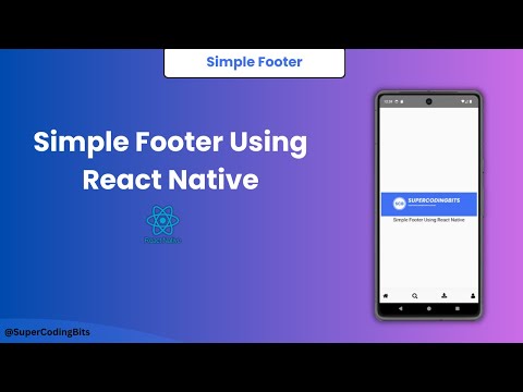 Simple Footer Using React Native | SuperCodingBits