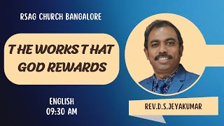 LIVE 🔴 RSAG Church Bangalore | Sunday Service | English | Rev.D.S.Jeyakumar