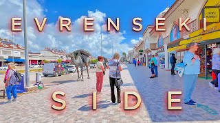 🇹🇷 SIDE Evrenseki Beach & Shopping walking tour 📍 TÜRKIYE #turkey #side #evrenseki #beach