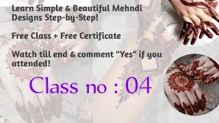 Mehandi course by DOS; class. No 04