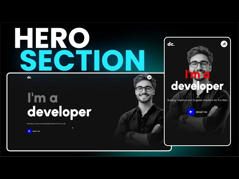 Creating a Stunning Hero Section with HTML, CSS & JS