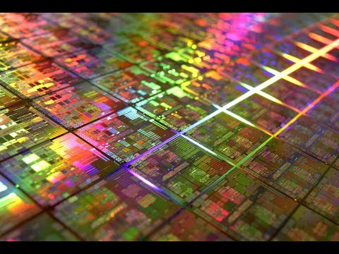 Semiconductor/Silicon Wafer Under Microscope