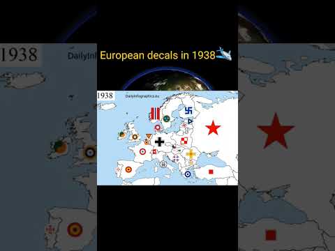 European countries decals in 1938🛩 #shorts