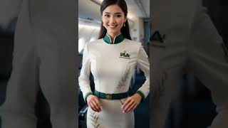 Elegance in the Skies | PIA Air Hostess in Iconic Uniform | part -16 | #aviation  #flightattendant