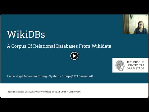 WikiDBs: A Corpus Of Relational Databases From Wikidata